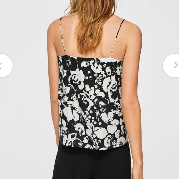 MANGO Floral Printed Button Down Camisole Top - Picture 2 of 7